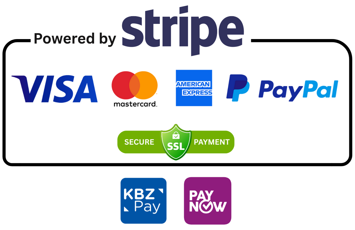 Powered by Stripe payment logos